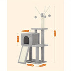 Cat Tree with Tower Indoor Cats Kittens Multi-Level Climbing - product gallery image 18