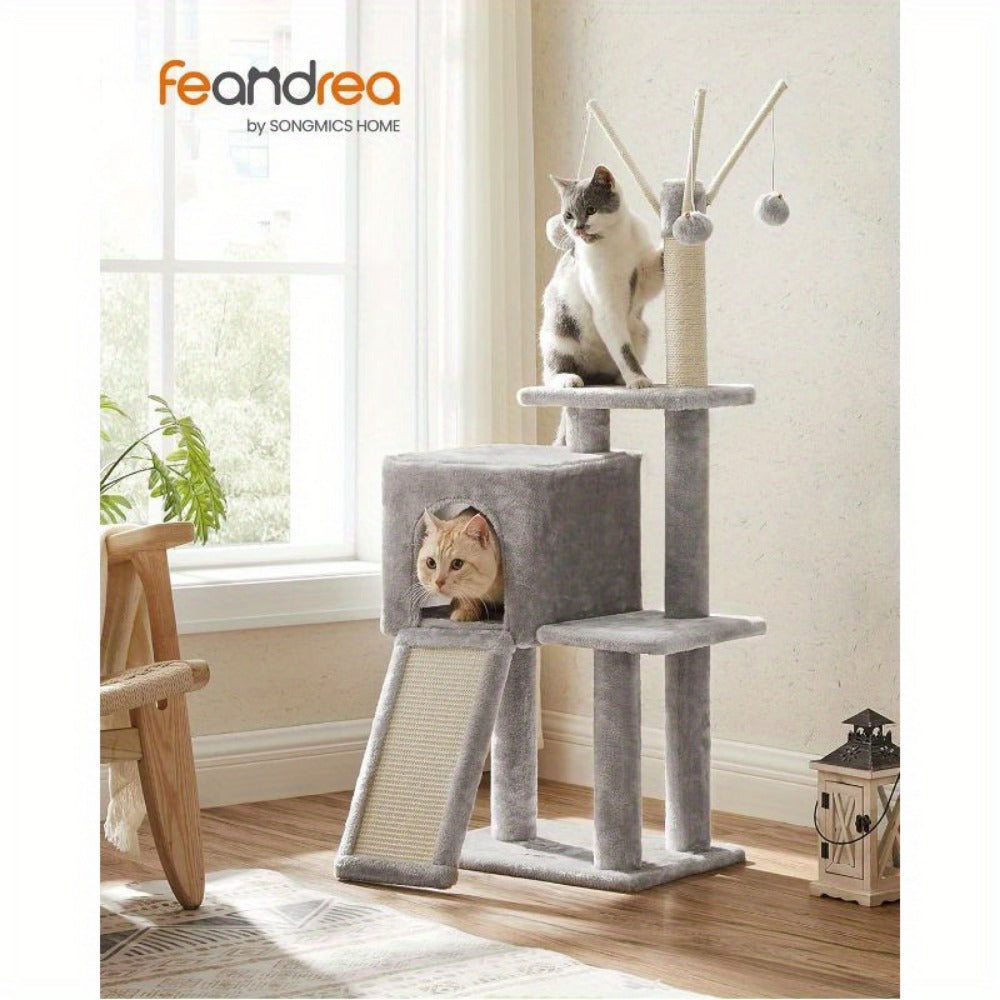 Cat Tree with Tower Indoor Cats Kittens Multi-Level Climbing