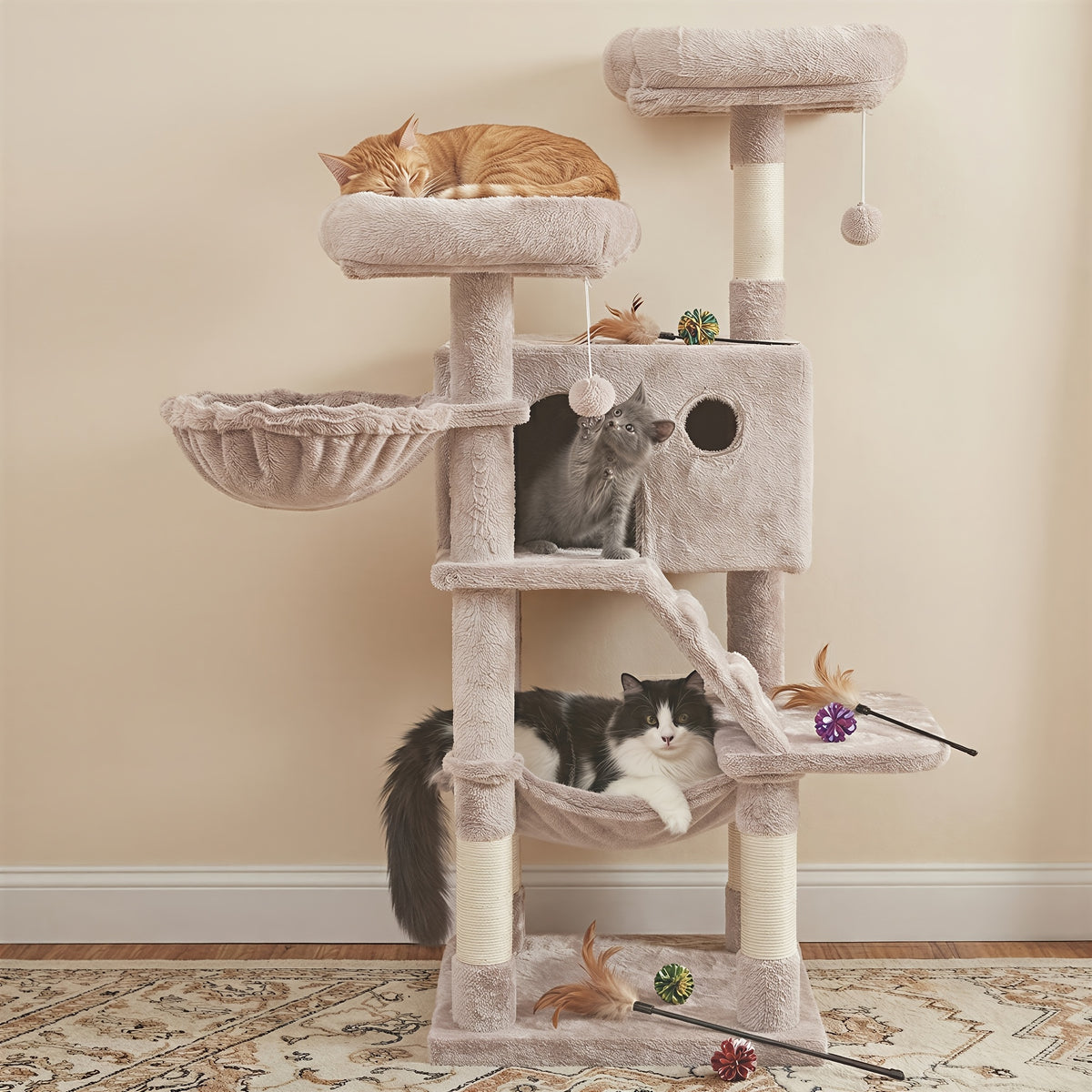 Cat Tree with Tower Large Cats, Ultra-Soft for pet care at home - product gallery image 2