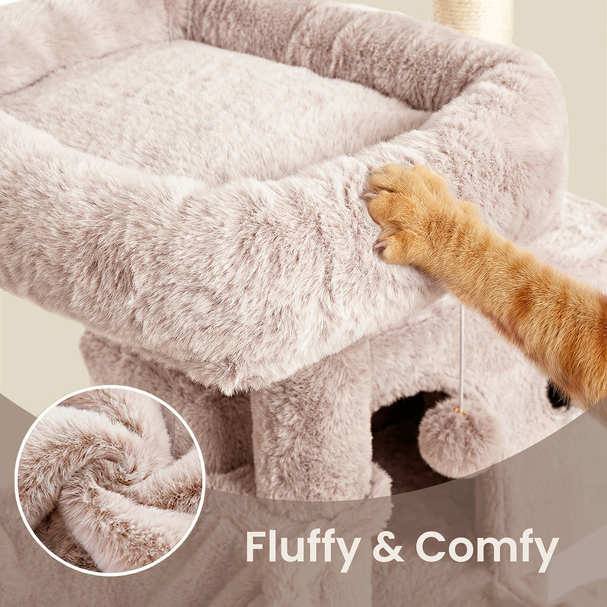 Cat Tree with Tower Large Cats, Ultra-Soft for pet care at home - product gallery image 3