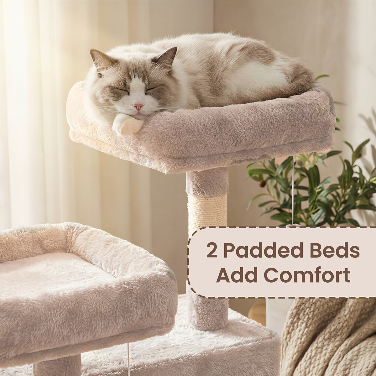 Cat Tree with Tower Large Cats, Ultra-Soft for pet care at home - product gallery image 4