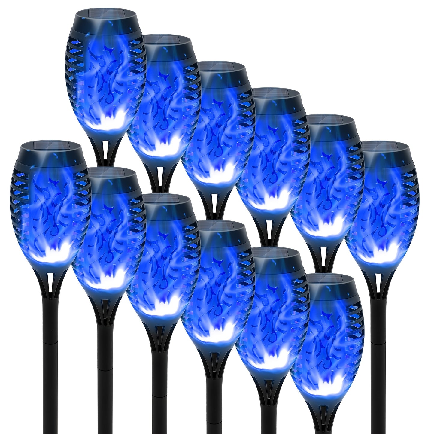 6/8/12pcs Solar Torch Lights Outdoor, Light with Vivid Dancing Flickering Flames for Landscape Garden Pathway, Auto On/Off, for Christmas Decor, Ideal for Christmas Gift