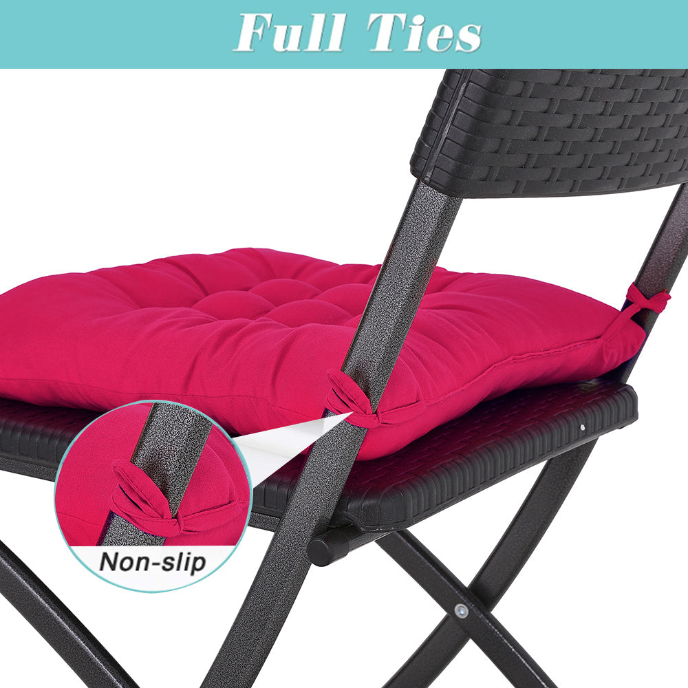 4pcs Solid Coloured Chair Cushions - Machine Washable and Durable, with A Knitted Design for Comfort and Support, Suitable for Garden, Dining and Office Chairs 40*40*5 Cm, Multi-colour Choice