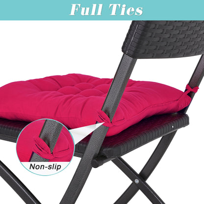 4pcs Solid Coloured Chair Cushions - Machine Washable and Durable, with A Knitted Design for Comfort and Support, Suitable for Garden, Dining and Office Chairs 40*40*5 Cm, Multi-colour Choice