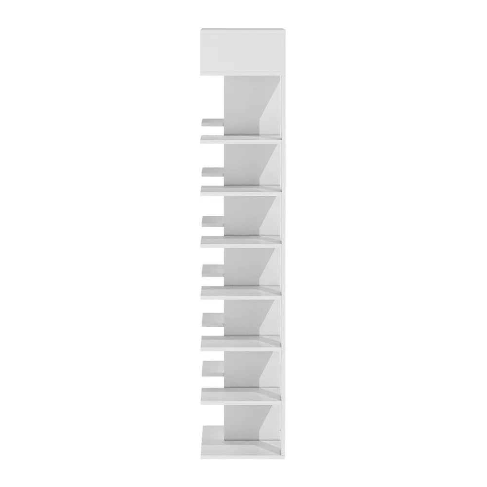 8/9-Tier Heavy-Duty Tall Shoe Rack Cabinet with Drawer, Space-Saving Vertical Shoe Organizer, Narrow Entryway/Bedroom/Office Storage, for Hallway, Closet, Apartment, Bedroom Organization