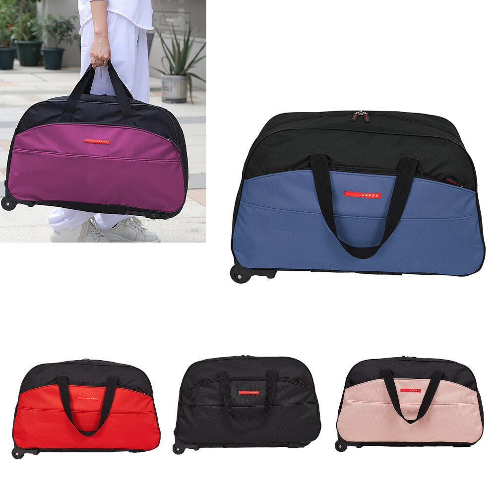Large Capacity Rolling Travel Bag with Wheels, Lightweight Foldable Luggage Duffel for Weekend Getaways, Business Trips, and Airport Travel, Spacious Carry - on Tote for Packing Essentials