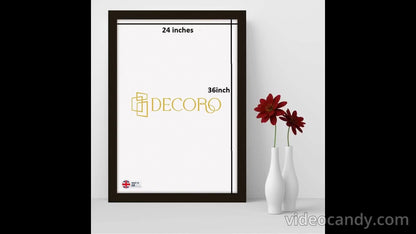 DECORO Premium Quality Maxi Frame, 36x24inch Black Photo Frame Eton Wood.61x91.5cm Photo Size Perfect for Wall Gallery Portrait Landscape Art Decor (Black) Maxi Poster Frame.