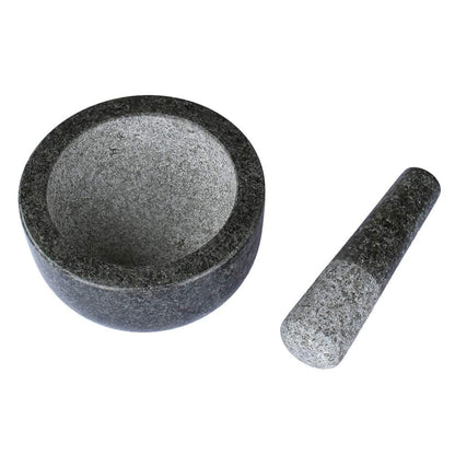 Granite Mortar and Pestle Set 16 cm Diameter Large Capacity Hard Granite Mortar Premium Solid Granite Stone