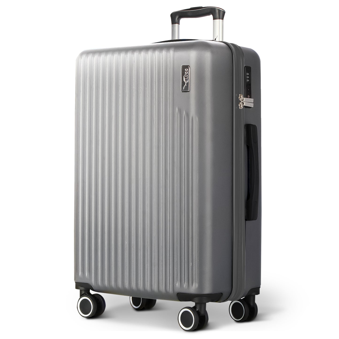 LUGG 76.5 x 50.5 x 30cm Vacay Suitcase ABS Luggage with TSA Indent Lock, Aluminium Trolley Handle, 360° Spinner Wheels, Water-Resistant & Durable Material - Airline Compatible (28inch)