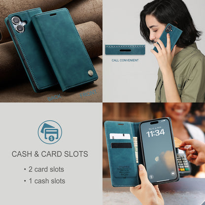 Upgraded Faux Leather Flip Cover Wallet Case For iPhone 16 Plus 16 Pro Max with Card Holder, Magnetic Closure, and Stand Function Phone Case