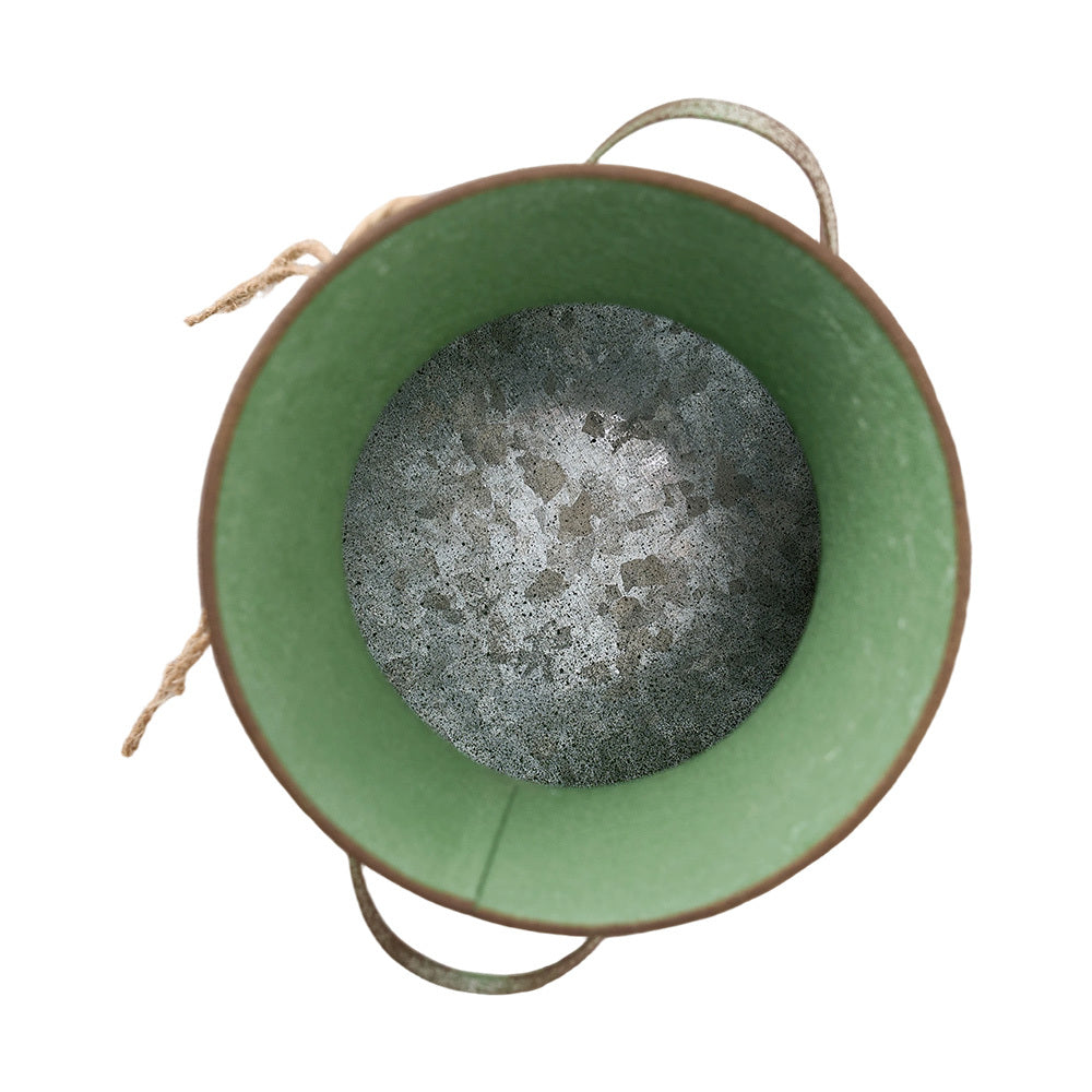 Rustic Metal Pitcher Vase with Heart Cut-Out Detail - construction detail 12