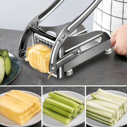 Stainless Steel Fruit Cutter, Vegetable Cutter, French Fry Cutter, French Fry Chopper, Potato Slicer, Vegetable Chopper, Onion Chopper, Food Chopper, Chop Potatoes Carrots Cucumbers, Kitchen Supplies, Kitchen Gadgets, Kitchen Additions