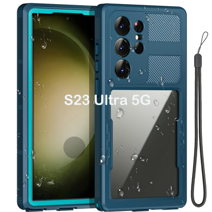Waterproof Case For Samsung Galaxy S23, S23 Plus, S23 Ultra 5G 360° Full Body Protection Dustproof Shockproof Built-in Screen Protector Phone Case