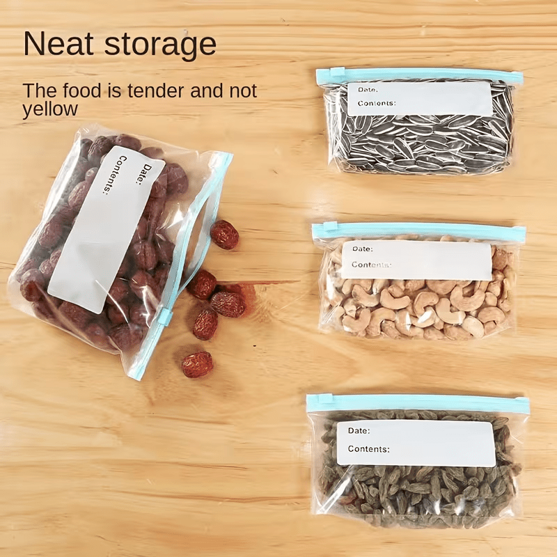 120pcs Reusable Food Storage Bags with Zipper, Leak-Proof & Airtight Kitchen Freshness Bags - Ideal for Food Preservation, Reusable Produce Bag