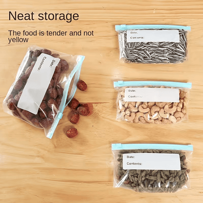 120pcs Reusable Food Storage Bags with Zipper, Leak-Proof & Airtight Kitchen Freshness Bags - Ideal for Food Preservation, Reusable Produce Bag