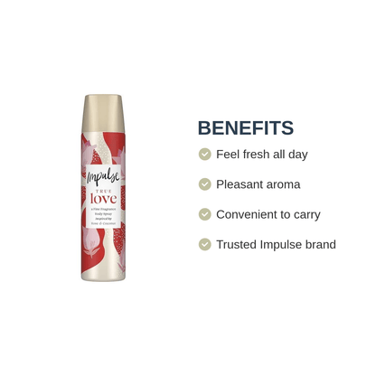 Pack of - 3 Impulse True Love Body Spray 75ml