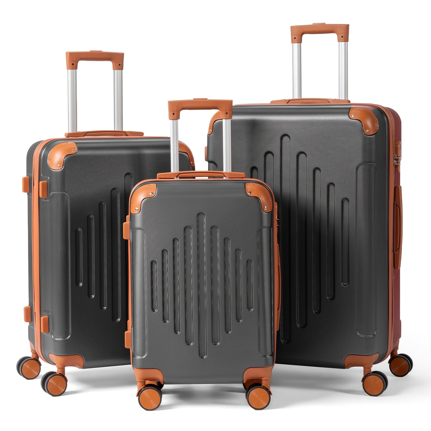 Hard Shell Luggage Set 3 4 5 Piece ABS Suitcase Set with 360° Spinner Wheels Expandable Lightweight Hardside 12 16 20 24 28 Inch 7 Colour Combinations UK
