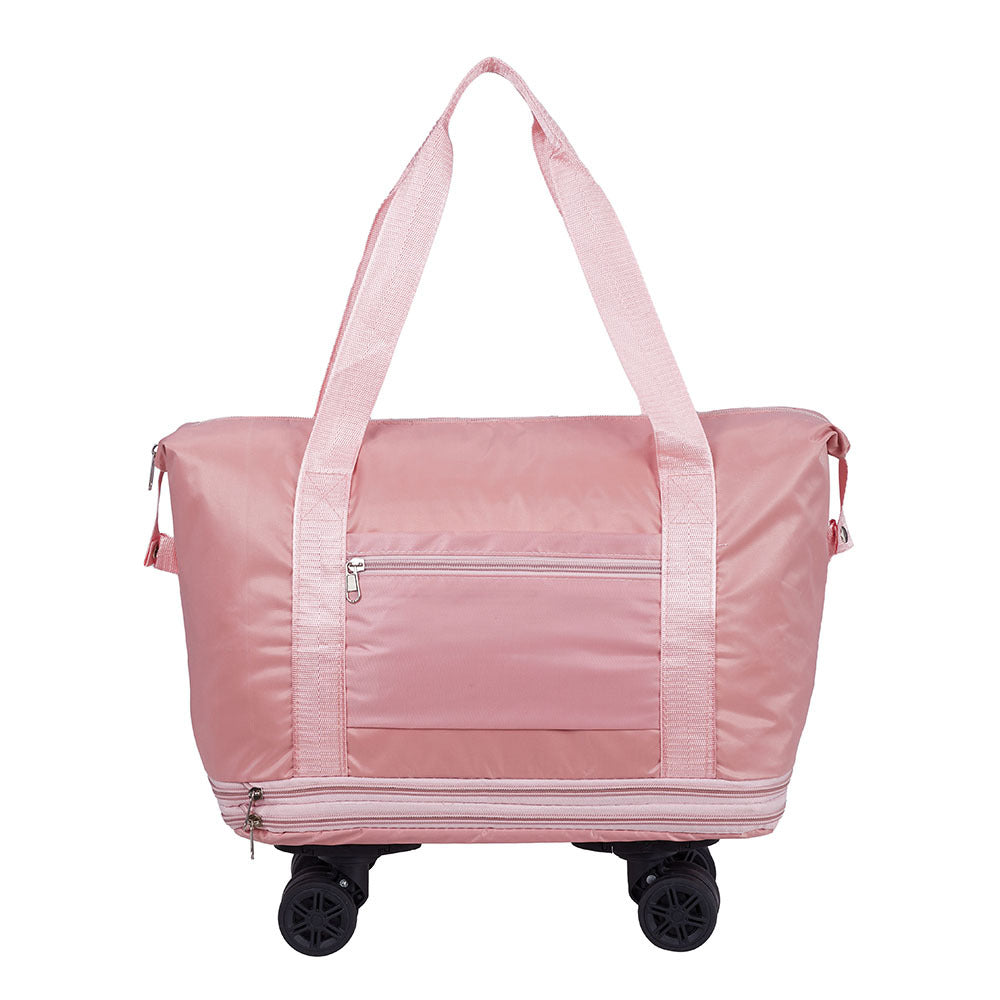 Travel Bag with Detachable Wheels, Expandable Duffel Bags for Women, Foldable Rolling Duffle Bag with Wheels, Carry on Luggage, Gift for Men Women Suitcases