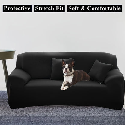 Sofa Cover Fashion Printed High Stretch Elastic Fabric L Shape Sofa Slipcover Couch Cover 1 2 3 4 Seater Polyester Spandex Furniture Protector Cover Include Pillowcase for Living Room Pets Dogs