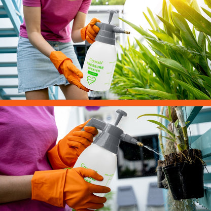 3L Garden Pressure Sprayer Handheld Manual Pump with Adjustable Nozzle | Weed Killer Fertiliser Cleaning | Heavy Duty Portable Chemical Sprayer