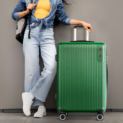 LUGG 76.5 x 50.5 x 30cm Vacay Suitcase ABS Luggage with TSA Indent Lock, Aluminium Trolley Handle, 360° Spinner Wheels, Water-Resistant & Durable Material - Airline Compatible (28inch)