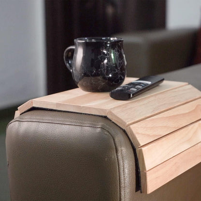 WINSOME Wooden Sofa Arm Tray Foldable Sofa Tray Couch Armrest Table Flexible Arm chair Tray Perfect for Drink Snacks, Magazine, and Remote