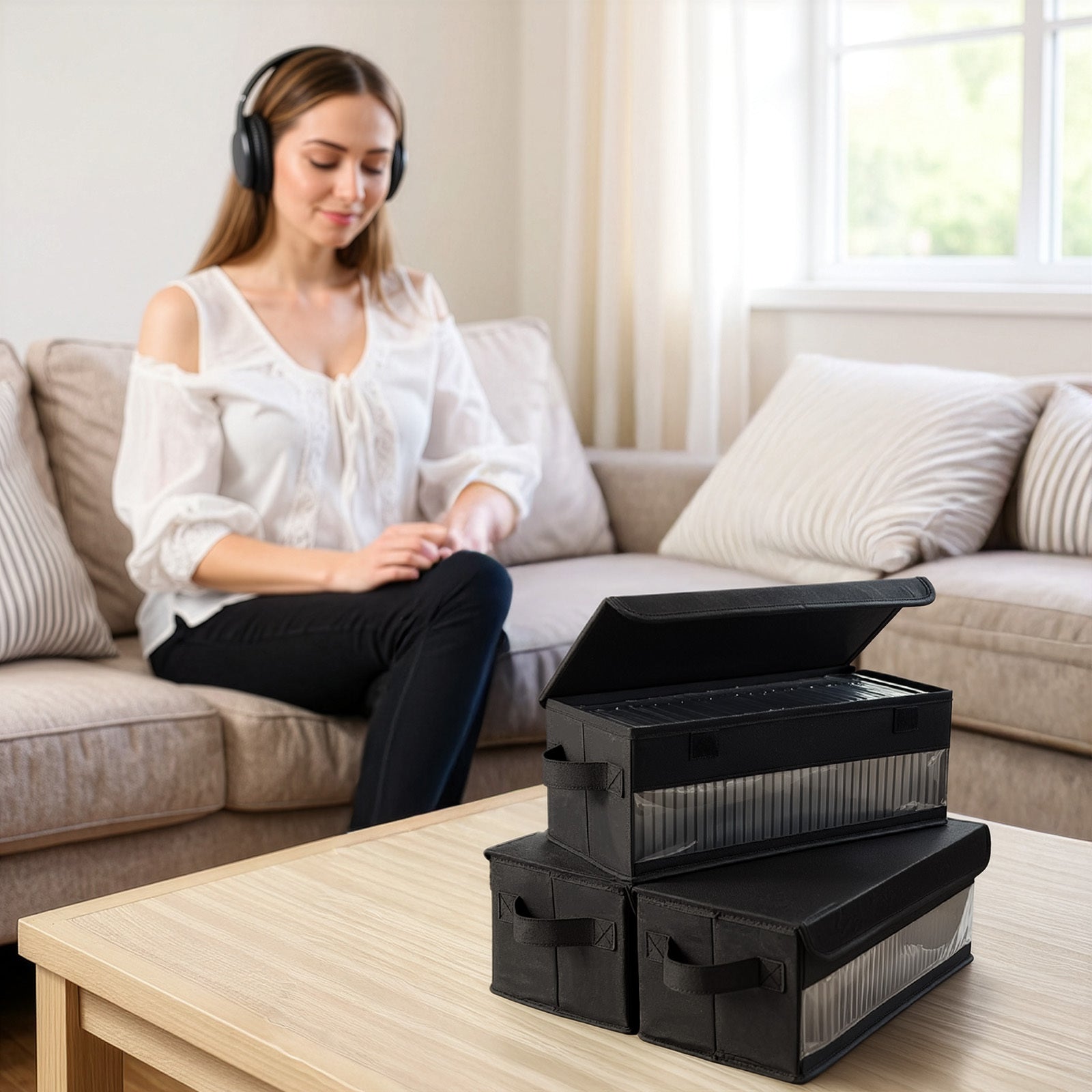 CD DVD Storage Case with Discs 2-Pack or 3-Pack Portable Media - product gallery image 9