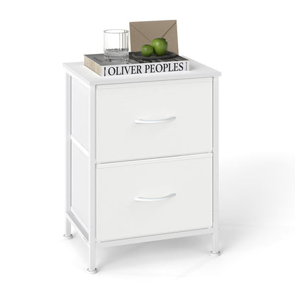 Nightstand with 2 Non-Woven Fabric Drawers, Chest of Drawers for Bedroom, Closet