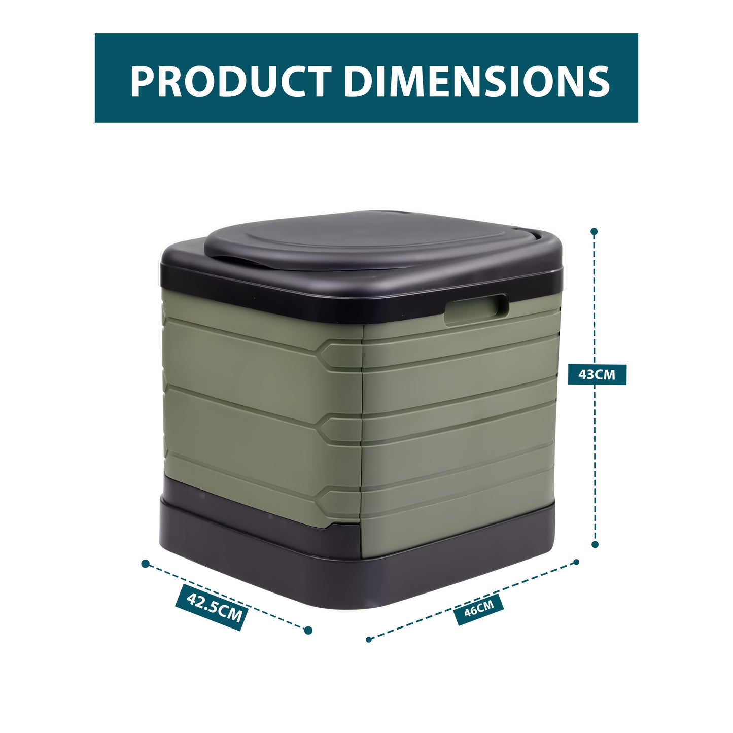 24L Portable Camping Toilet – Compact Outdoor Travel Potty Loo for Caravan, Folding Toilet, Fishing, Hiking, Festivals & Picnics – Lightweight, Easy-Clean Design