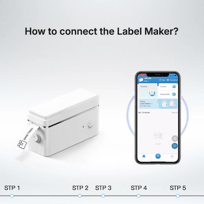 Mini Label Maker with Tape, P31S Portable Thermal Printer, Sticker Making Label Maker with Multiple Templates, Wireless Connectivity&Durable, For Organizing Storage Devices, Office, Home