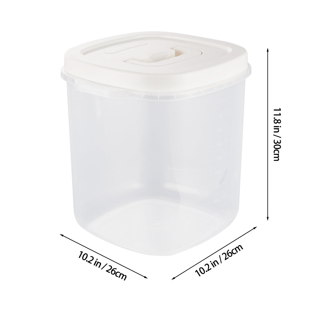 5-10KG Airtight Food Storage Container with Lid and Measuring Cup Plastic Portable Cereal Container for Kitchen, Storage Bin for Rice Beans, Flour, Pet Food