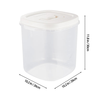5-10KG Airtight Food Storage Container with Lid and Measuring Cup Plastic Portable Cereal Container for Kitchen, Storage Bin for Rice Beans, Flour, Pet Food