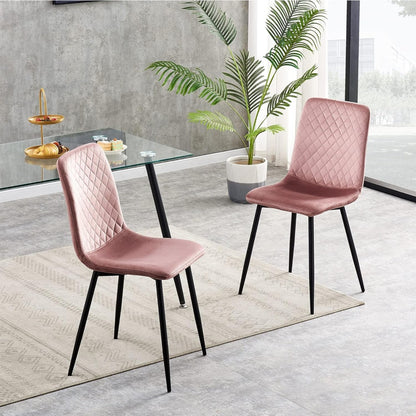 velvet dining chairs set - alternate angle 10