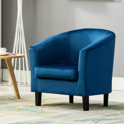 Velvet Chair Fabric Tub Chair Armchair club Chair for Dining Living Room & Cafe