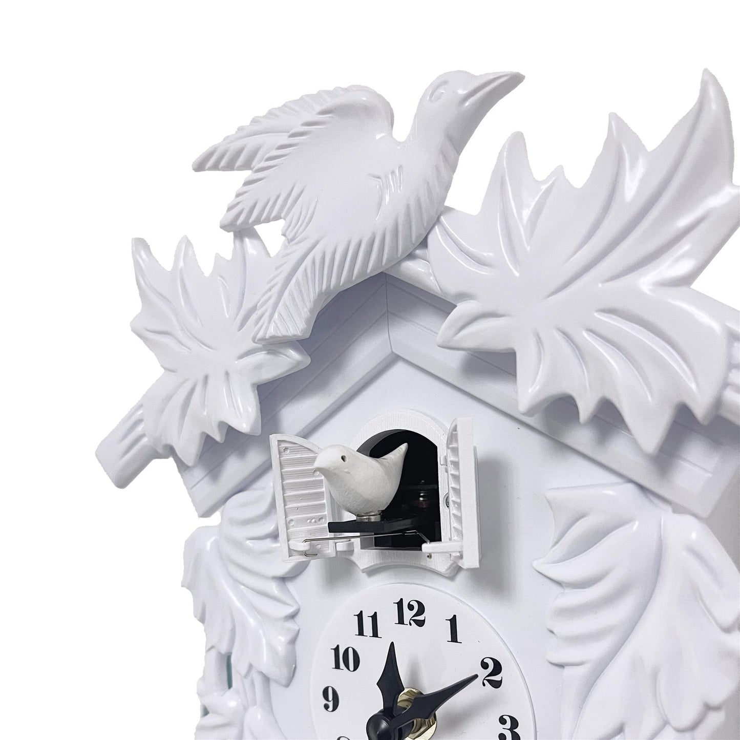 Cuckoo Clock Wall Battery Operated Pendulum – Vintage Chiming Bird Flapping Volume Adjustable – Black Forest Style Wall Clock for Living Room Office Home Décor