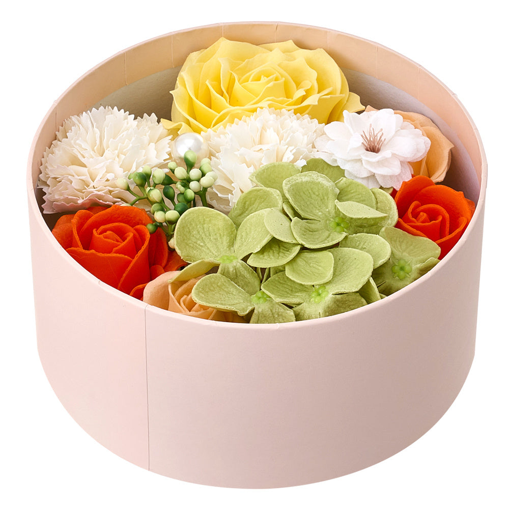 Bath Soap Gift Box, Artificial Flower Bouquet, card, Scented Rose Petal Gift for Valentine'S Day Anniversary, Christmas, Birthday Gift for Women, Girlfriend, Wife