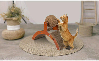 Cat Scratcher with Hanging Toy Sisal Ball Cat Scratching Board Durable Board Pads prevents Furniture Damage