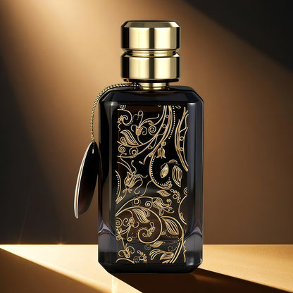 Dubai Oud Luxury Men's Eau De Parfum, 3.4oz. Arabian High - End Gift Box, Featuring a Golden Patterned Water Pot Design with Exquisite Texture. It Has an Oriental Woody Fragrance, Suitable for Men to Wear on High - End Occasions and in Daily Life.