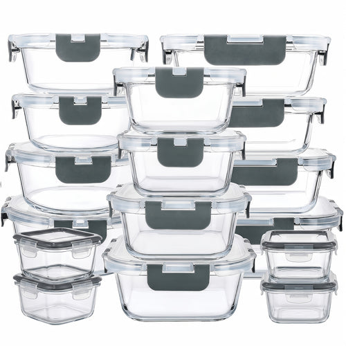 Pack of 24 (12 Glass Bowls And 12 Lids) Glass Crisper, Candy Tray with Sealed Lid, Candy Jar, Microwave Safe, Dishwasher Safe, Holiday Gift for Family, Lunch Bento Boxes