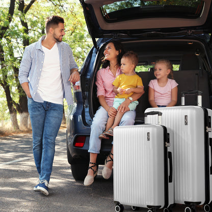 LUGG 76.5 x 50.5 x 30cm Vacay Suitcase ABS Luggage with TSA Indent Lock, Aluminium Trolley Handle, 360° Spinner Wheels, Water-Resistant & Durable Material - Airline Compatible (28inch)