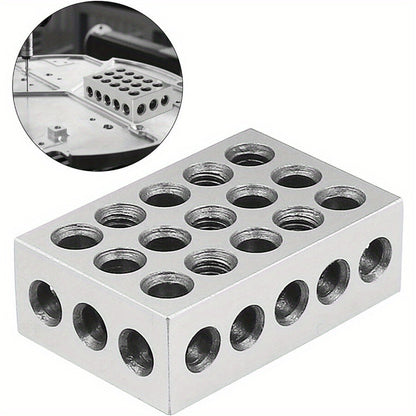 Precision 1-2-3 Clamping Blocks Set of 2 – Hardened Steel 23 Holes Metric & Imperial, 0.0001" Accuracy for Machining Milling & Workshop Setup
