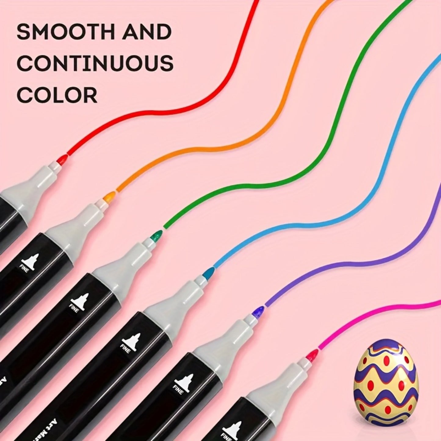 Double-Ended Art Markers Set 170 or 206 Colours with Storage Base Smooth Blending for Sketching Illustration Comics Painting Design
