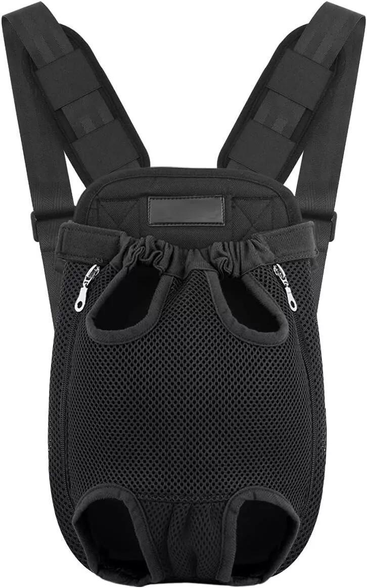ATEK Breathable Mesh Pet Carrier Backpack With Adjustable Straps, Zipper Closure, And Built-in Leash For Dogs And Cats Christmas Gift