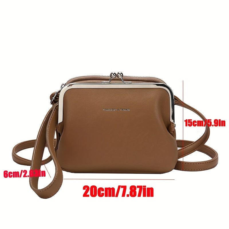 1pc Elegant Crossbody Bag with Adjustable Strap - Multi-Layer Handbag Suitable for Casual & Dressy Occasions, Zipper Closure, Spacious for Phone/Tablet, Versatile Carry (Diagonal/Waist)