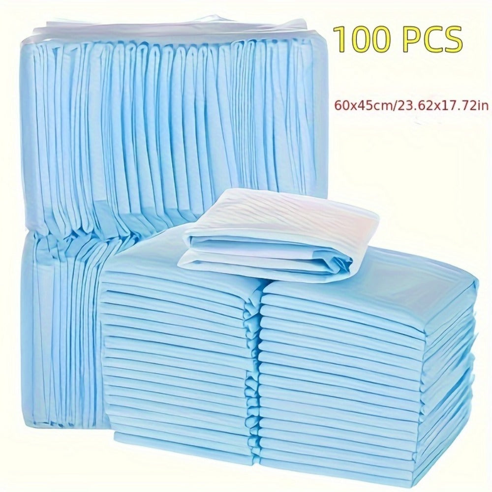 100-Pack Large Absorbent Dog Training Pads – Heavy-Duty Puppy Toilet Mats, Available in 45x60cm, 60x60cm & 60x90cm, Leak-Proof Floor Protection for Puppies & Adult Dogs