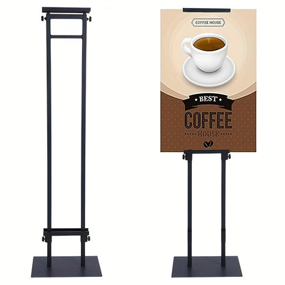 Poster Stand Floor Standing Sign Holder Adjustable Height Double-Sided