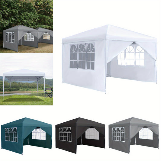 Folding Garden Gazebo 2. 5x2. 5m/3x3m with Side Panels & Carry Bag, Outdoor Tent with UV Protection for Picnic, Party & Garden, Anthracite/Grey/Green/White