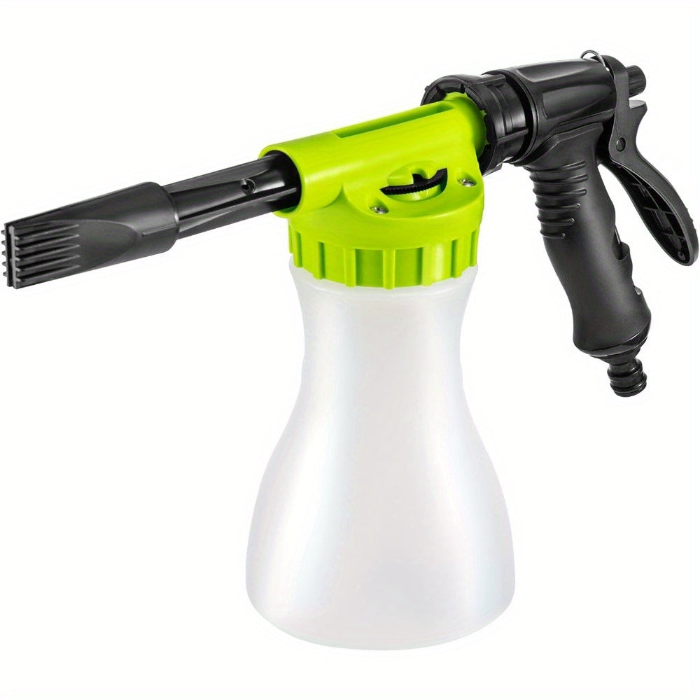 Wash Foam Cannon 900ml Car Foam Sprayer Snow Foam Gun Bottle Snow Foam Sprayer Adjustable Car Cleaning Spray Tool Hose Pipe Sprayer for Car Home Garden Wash (Green)