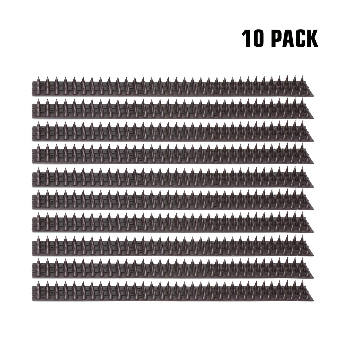 9-Pack Heavy-Duty Bird & Cat Spikes - Outdoor Anti-Climb Fence spikes, Easy Installation No Tools Needed, Weatherproof for Balcony, Patio, Garden, Rooftop - Non-Toxic Animal Deterrent, Patio Security, Durable Strip, Reliable Protection, Pest Control, Prop