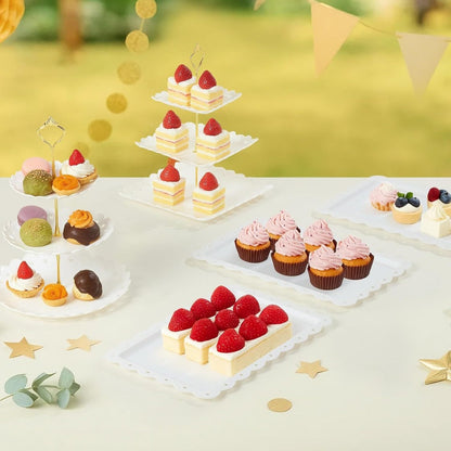 Cupcake Stand 2 & 3 Tier Cake Stand Appetiser Tray for Wedding Baby Shower Tea Party Birthday Celebration Dessert Display UK
